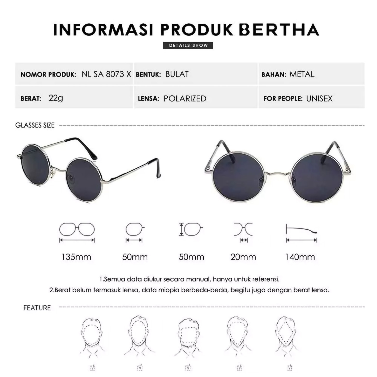 Bertha Round Polarized 5