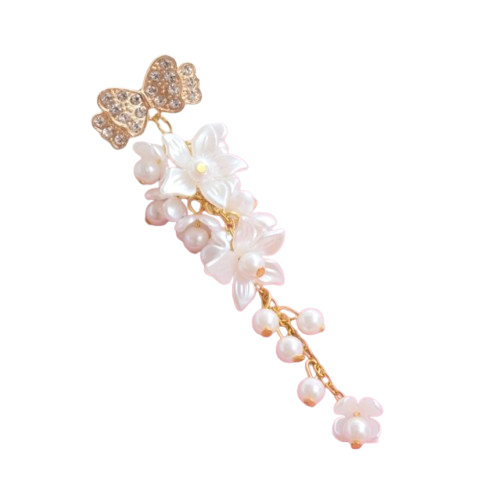 VICI Collections Bros Hijab Melati Putih Juntai (U) ｜ BSP425