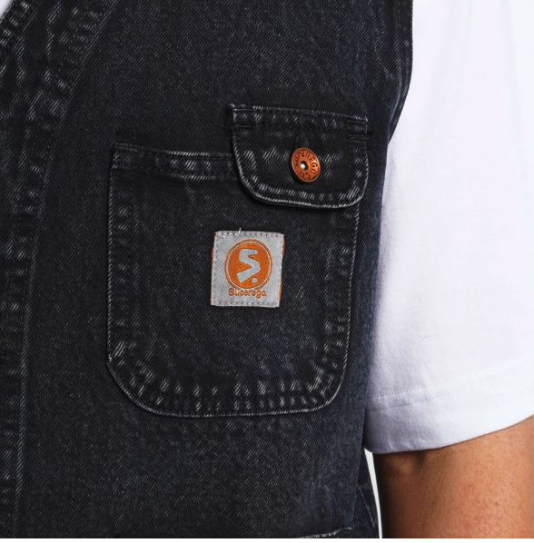  Superego Vest Denim Pria Snow Black VDW01G