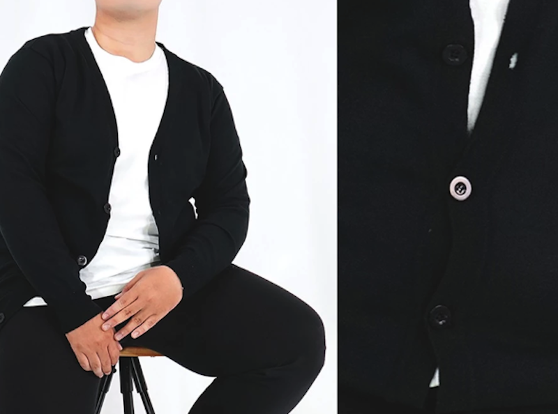 Okechuku Rico Jumbo Cardigan Rajut V Neck 2