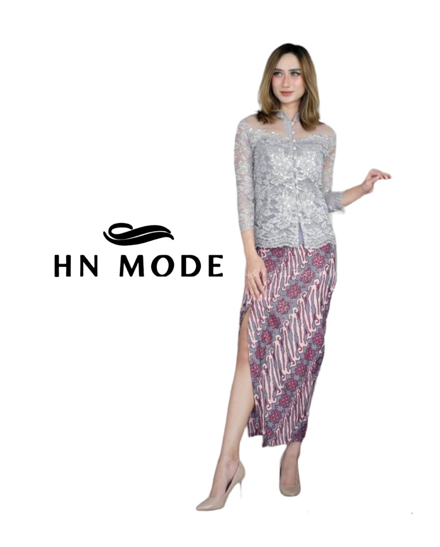 Rok Span Batik Belah Tengah