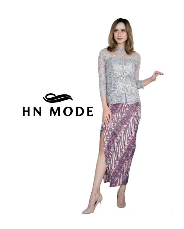 Rok Span Batik Belah Tengah 3