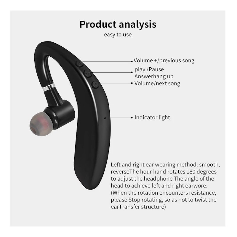Earphone Handsfree Bluetooth S109 4