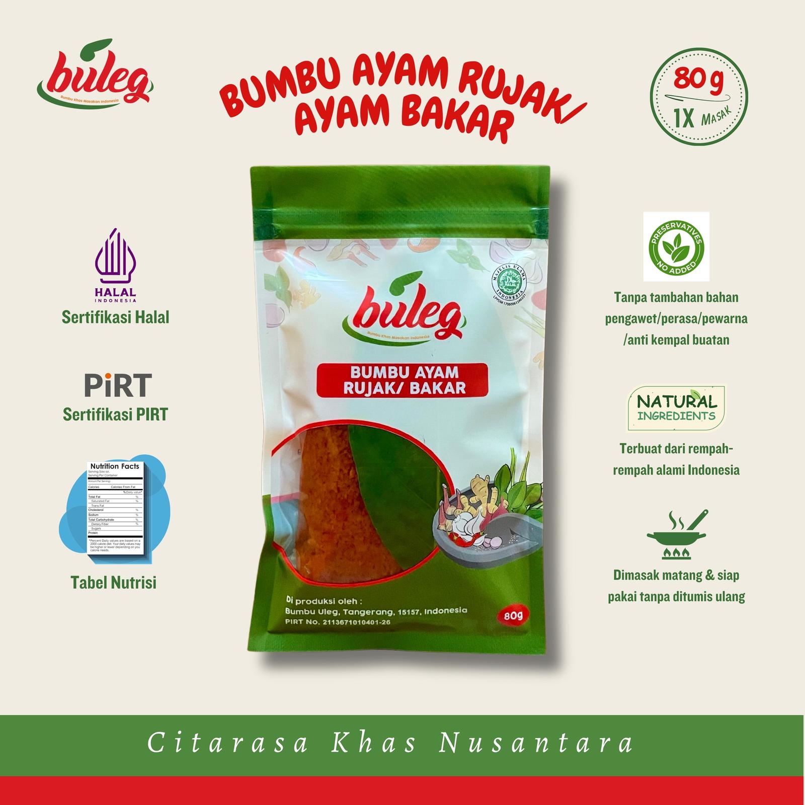 Bumbu Uleg  buleg Bumbu Ayam Rujak/Bakar