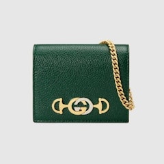 Gucci Zumi Grainy Leather Card Case Wallet