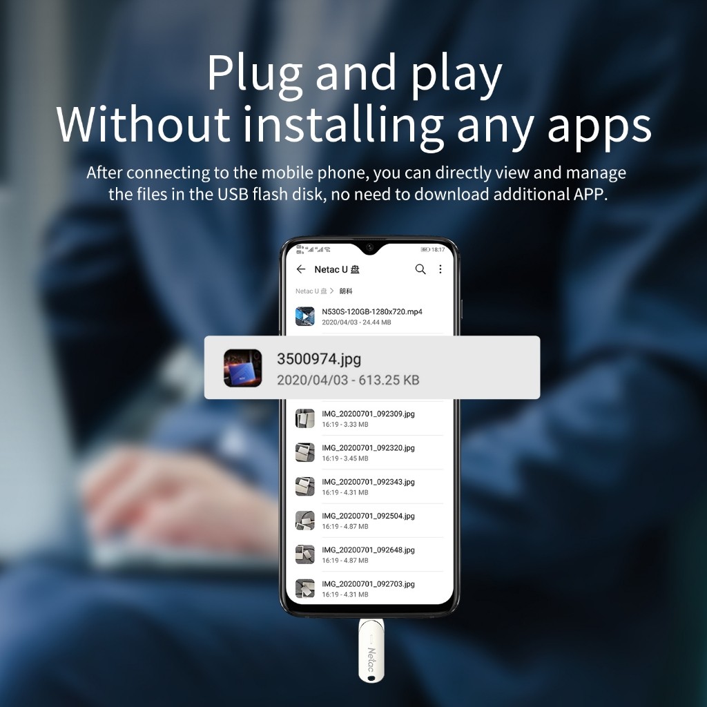Netac Technology Netac OTG USB Flash Drive 64GB U785C 