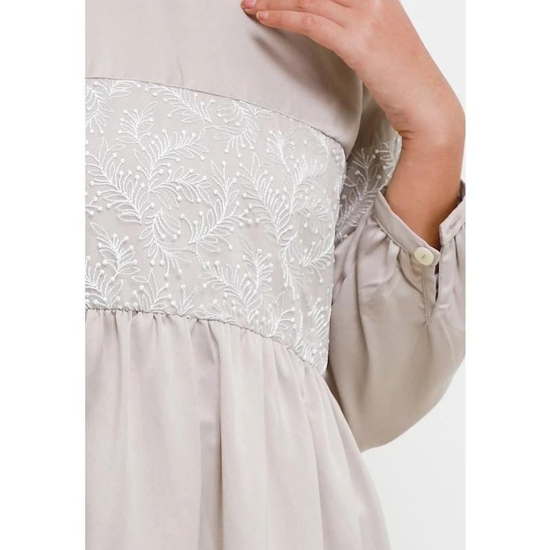 MFMW Zannah Tunik Brukat Beige 2