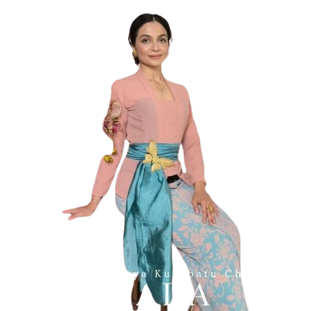 Setelan Kebaya Kutubaru Bali Lengan Panjang Chiffon Prada