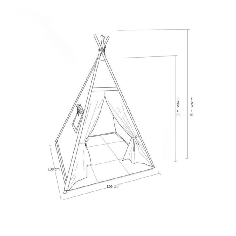 Tenda Teepee Tent Indian Anak Plus Matras 2