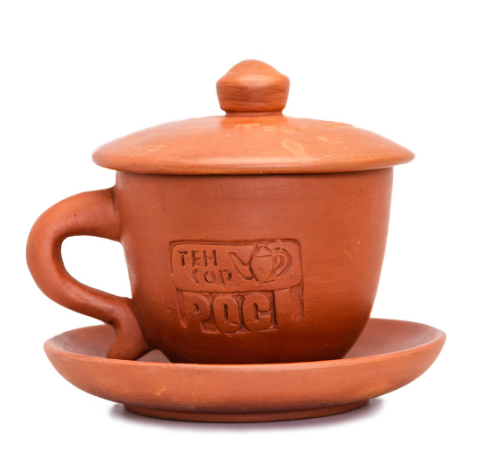 Gunung Slamat Set Poci Teh Tanah Liat Tipe Harmoni