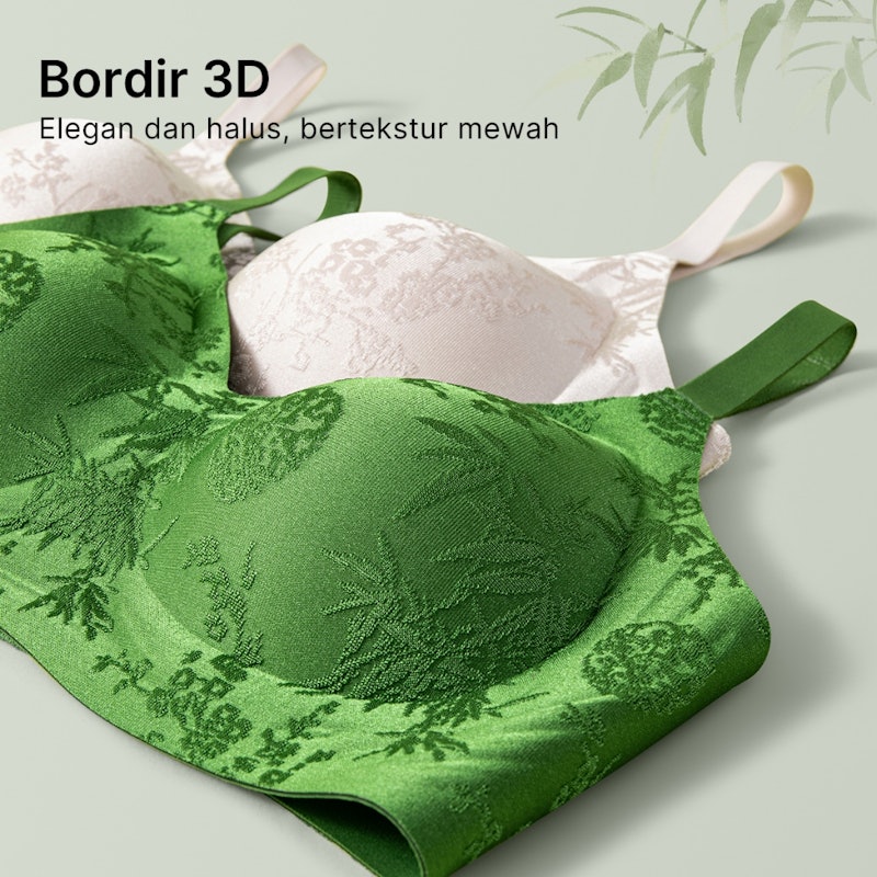 Greney Bra Set Bordir Jacquard Gaya Oriental 2