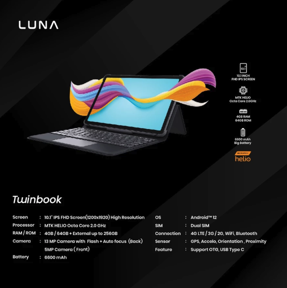Evercoss Technology Indonesia Evercoss X LUNA Twinbook