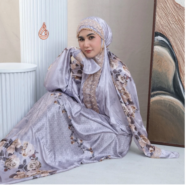  NAFHA Mukena Terusan Dewasa Armanyy Sutra Silk Berlin X Istanbul Series 