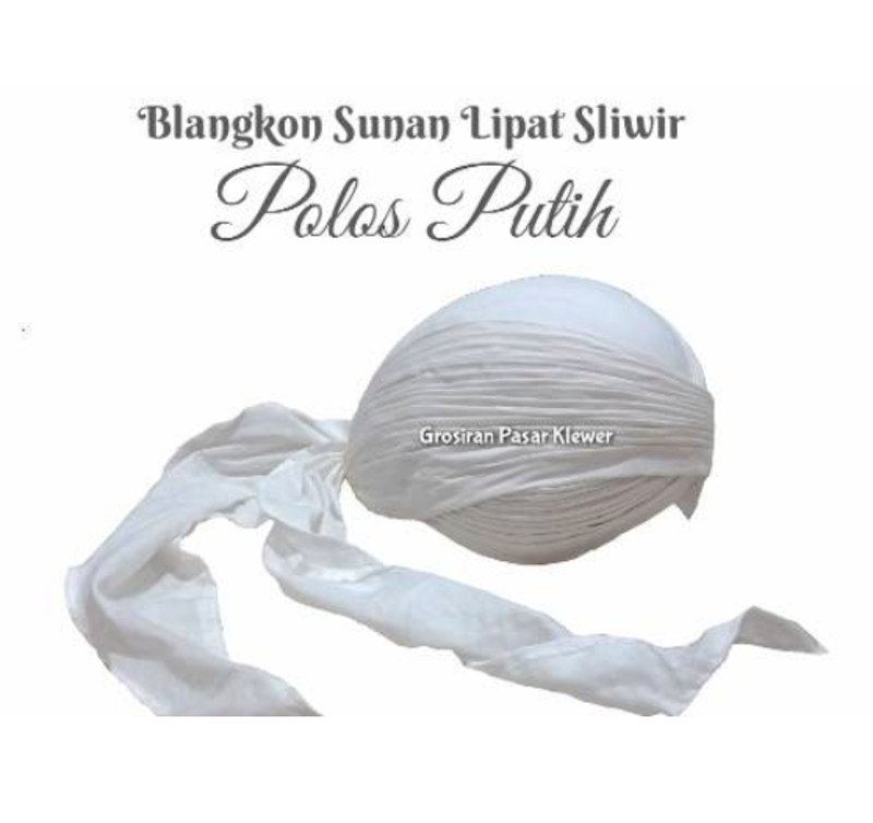 Blangkon Sunan Lipat Sliwir Putih 3