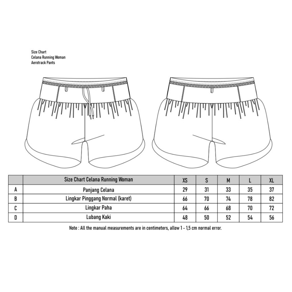 Pancajaya Sejati Duraking Celana Lari Wanita Running Pants Aerotrack Series 3"