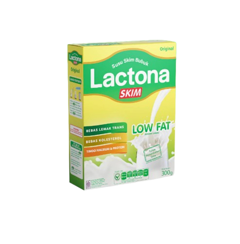 Lactona Susu Skim Bubuk Low Fat 300 gram 1