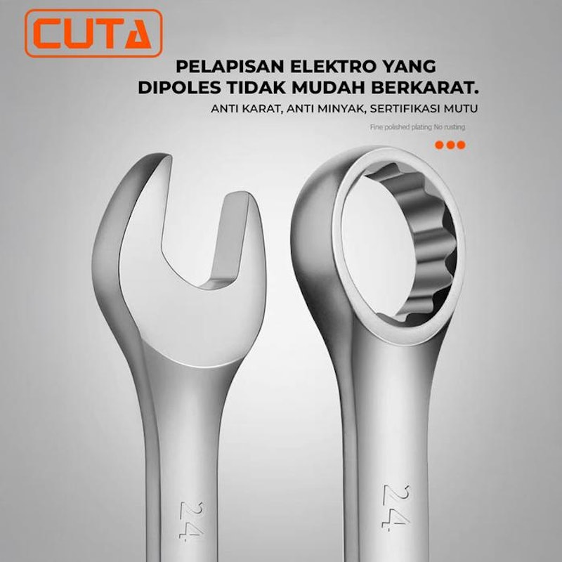 CUTA Combination Spanner Wrench Dropped Froged 8-24 mm 3