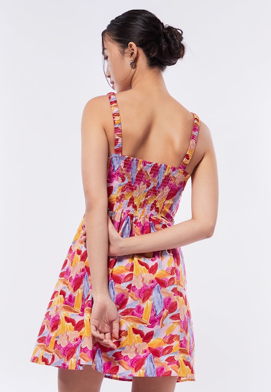 Printed Flare Mini Dress 4