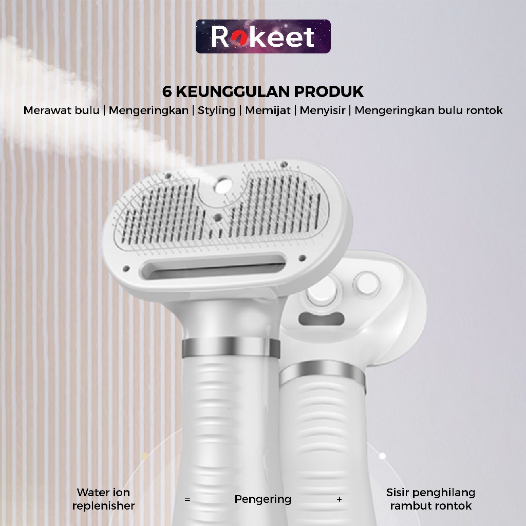  Rokeet 2-In-1 Pet Grooming Hair Dryer