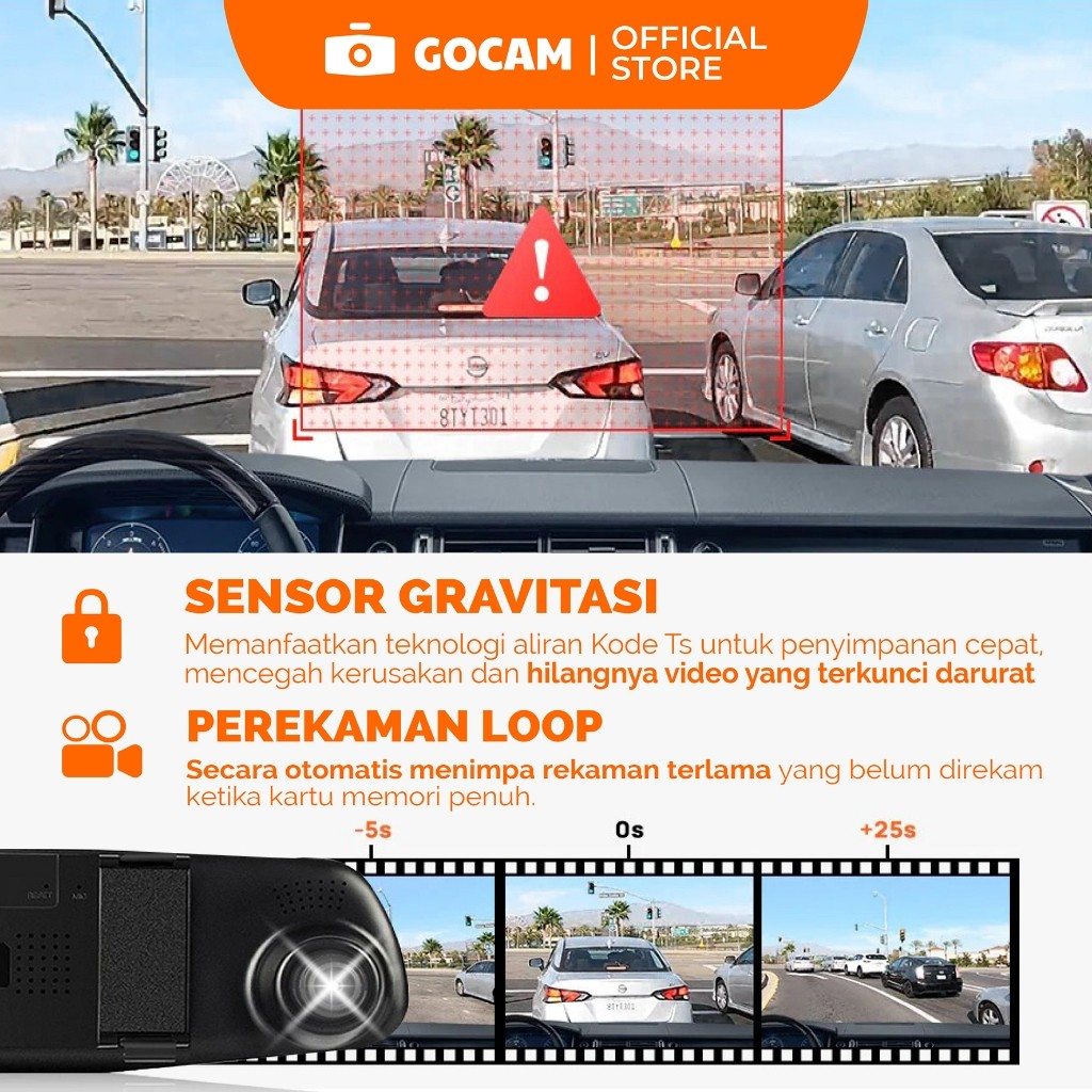 GOCAM 16 Dash Cam 4.3" 4