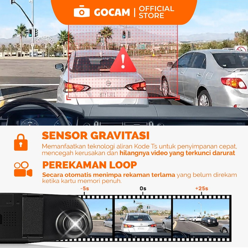 GOCAM 16 Dash Cam 4.3" 4