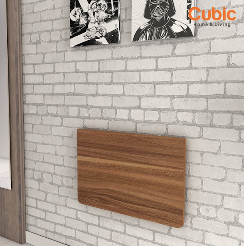 Meja Lipat Dinding Minimalis Motif Kayu 4
