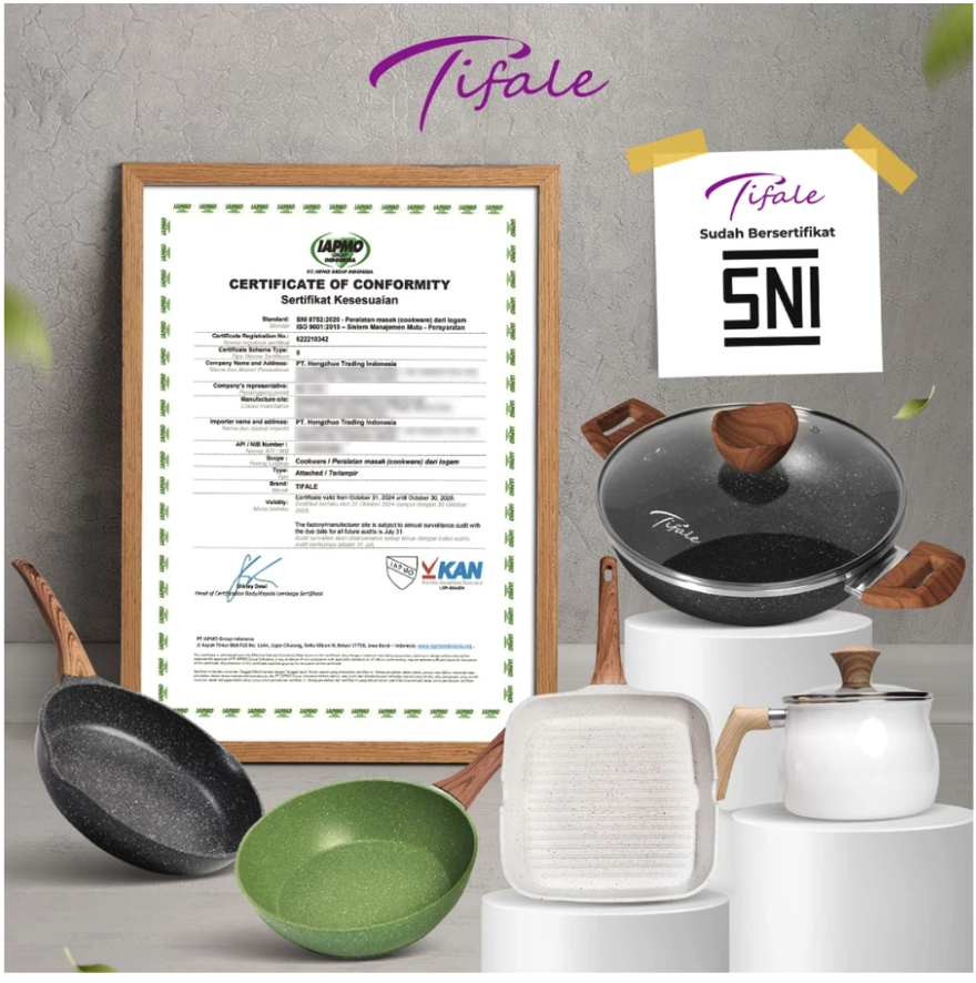  Tifale Granite DieCast Aluminium Non Stick Casserole Pot 24 cm