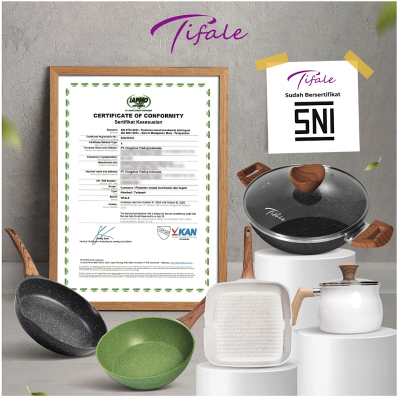 Tifale Granite DieCast Aluminium Non Stick Casserole Pot 24 cm 5