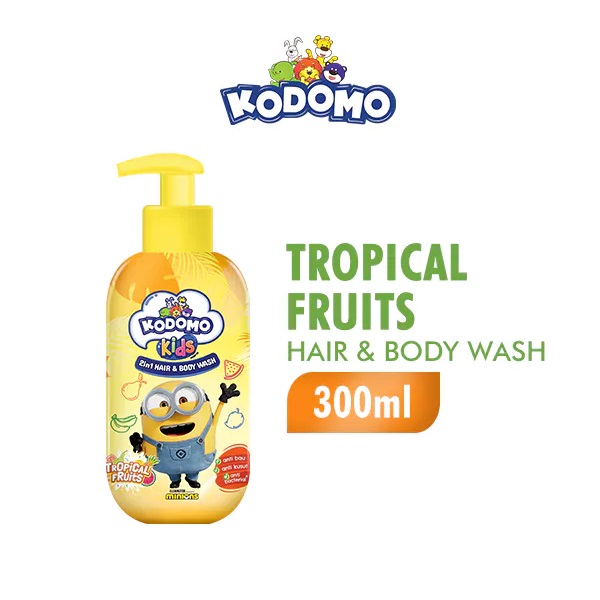 Wings Kodomo Kids 2 in 1 Hair & Body Wash Tropical Fruits