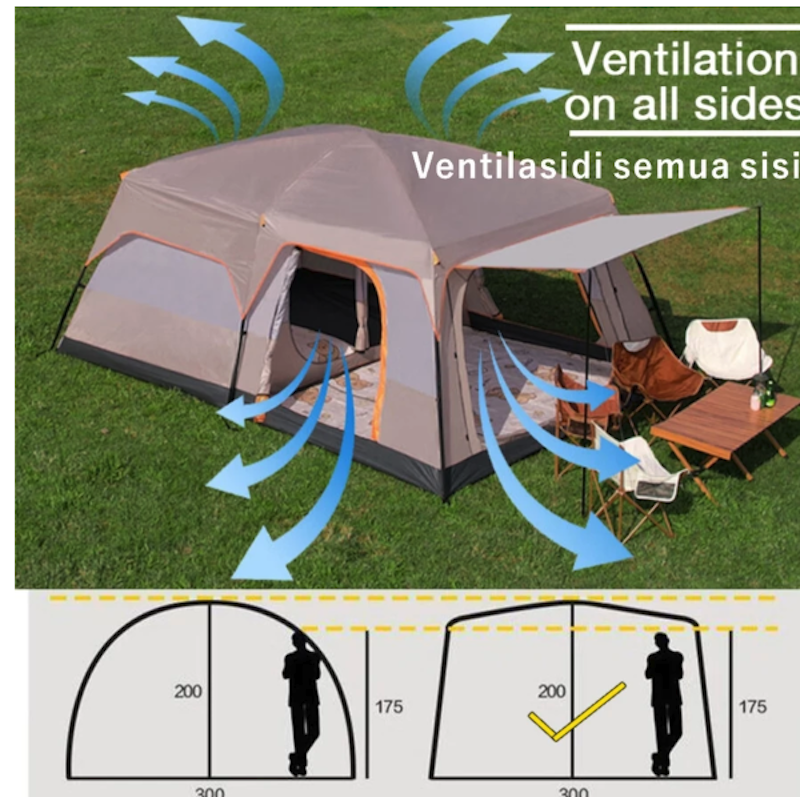 WTHB Outdoor Tenda Camping Outdoor 7-9 Orang 5