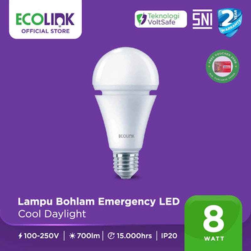 Ecolink Rechargeable Bulb 8W 2