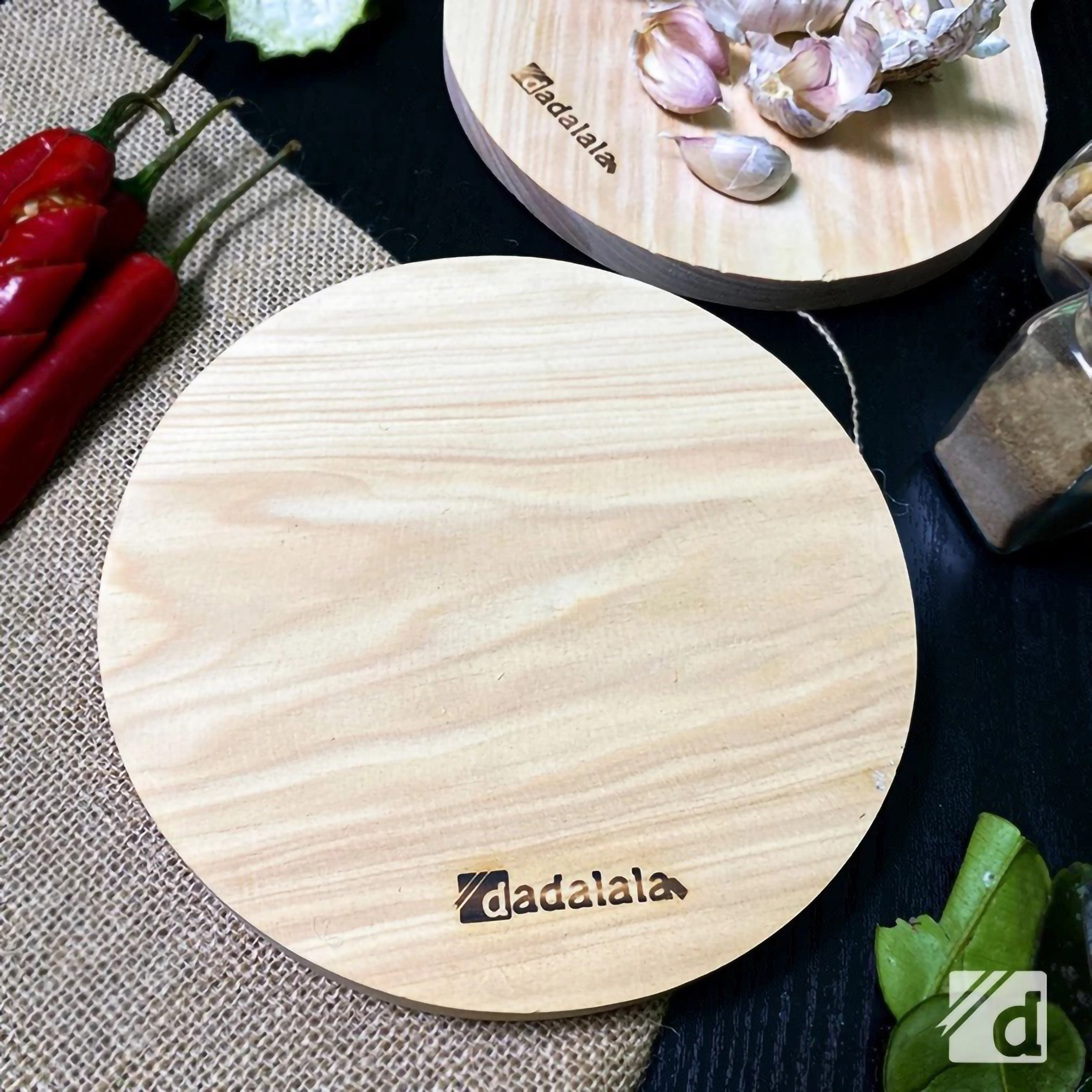  DADALALA Talenan Kayu Multifungsi 25 cm
