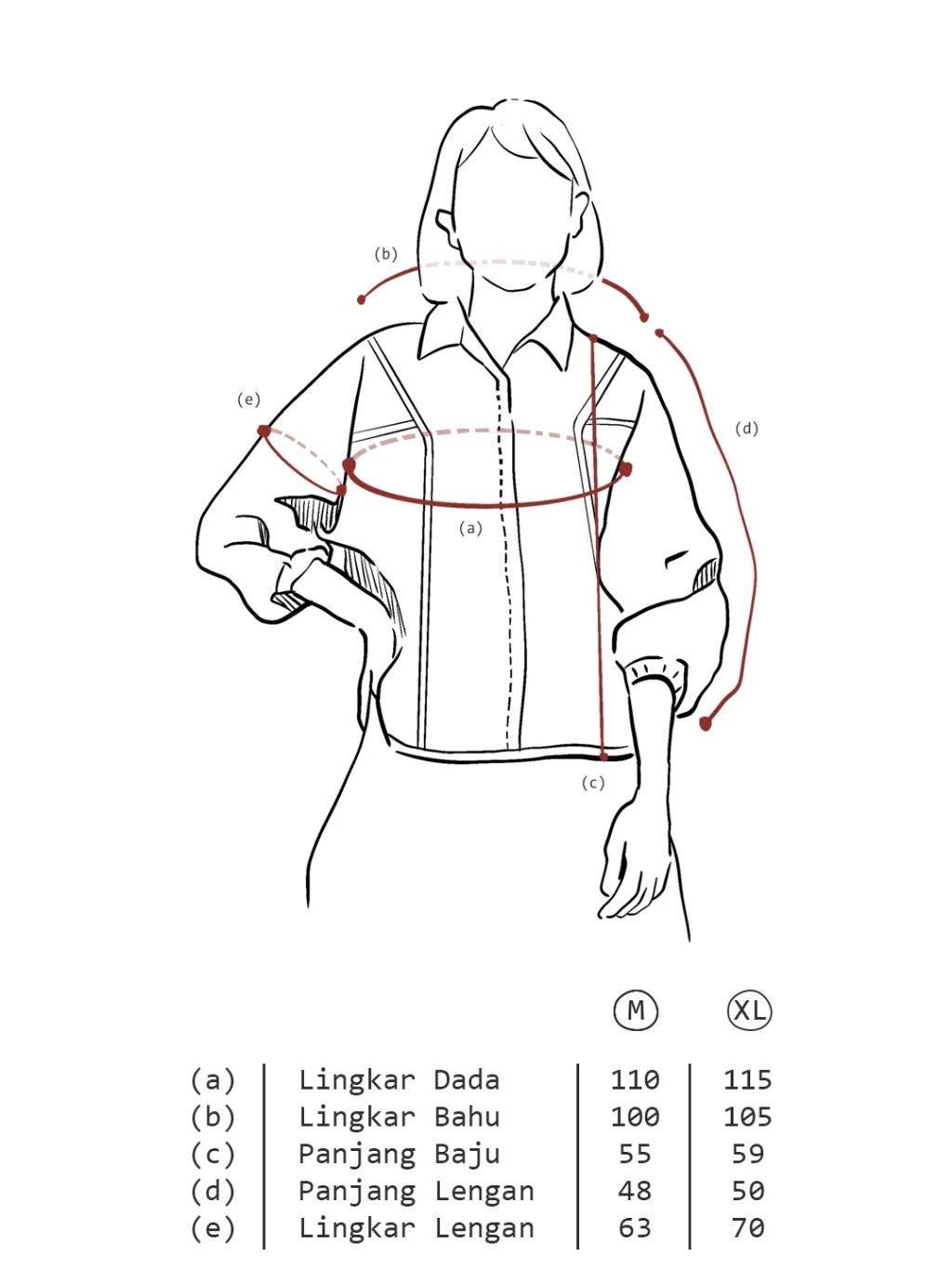 Malova Indonesia Malova Adelin Kemeja Batwing