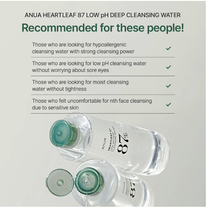 ANUA Heartleaf Low pH Deep Cleansing Water 4