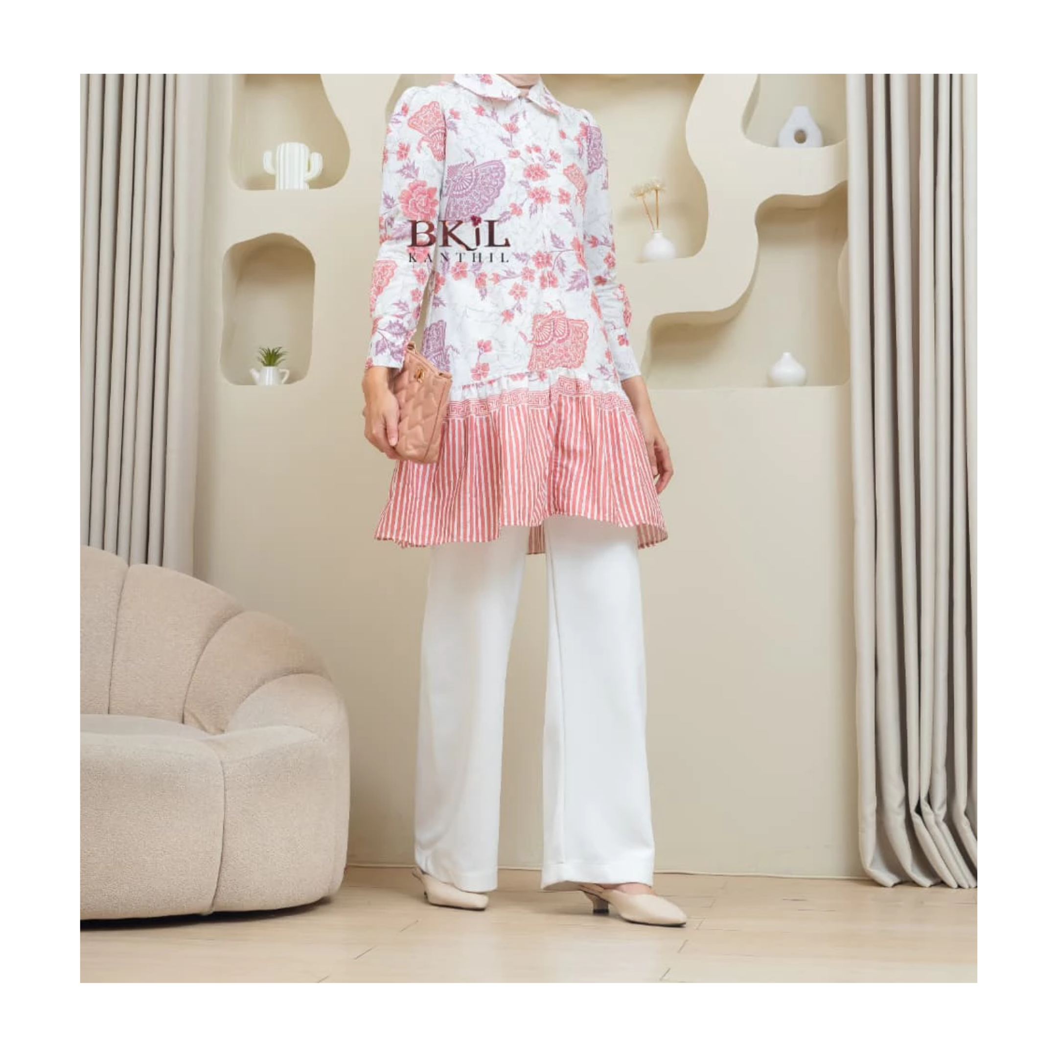  Kanthil Tunik Batik Modern Motif Davina