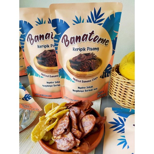 Banatome Melted Banana Chips - Coklat