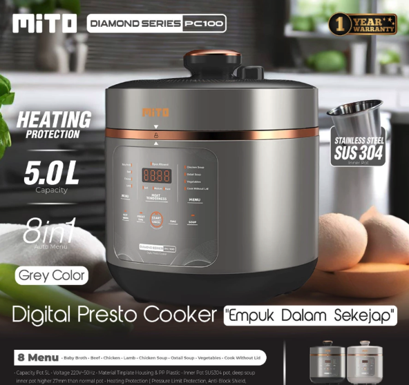 Mahakarya Sukses Indonesia MITO Digital Pressure Cooker PC100