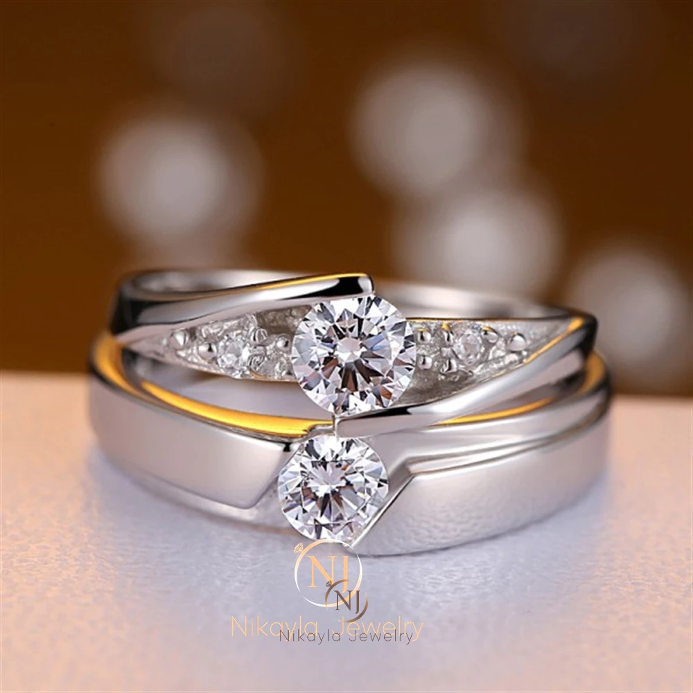 Nikayla Jewelry Ring Silver Couple Sweetly Love D  4