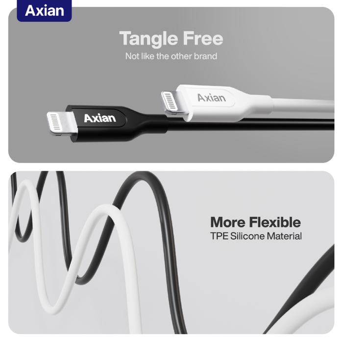  Axian Energy Series Bundle Wall Charger + USB-C to Lightning Cable