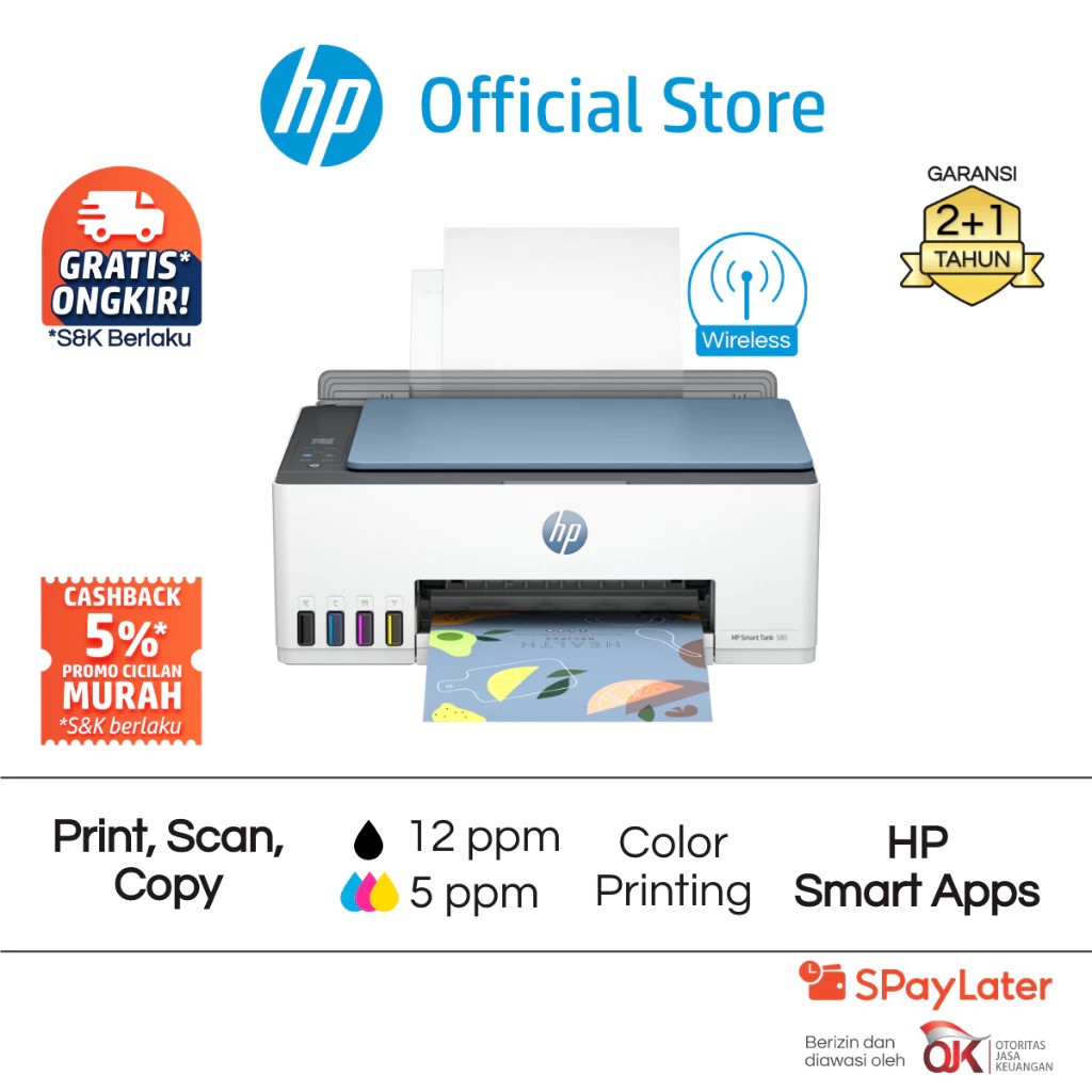 HP HP Smart Tank Wi Fi All-in-One Printer 585