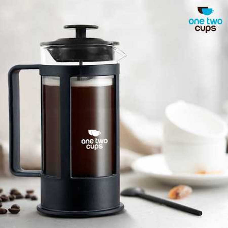 One Two Cups French Press Coffee Maker Pot Plunger Borosilicate 3