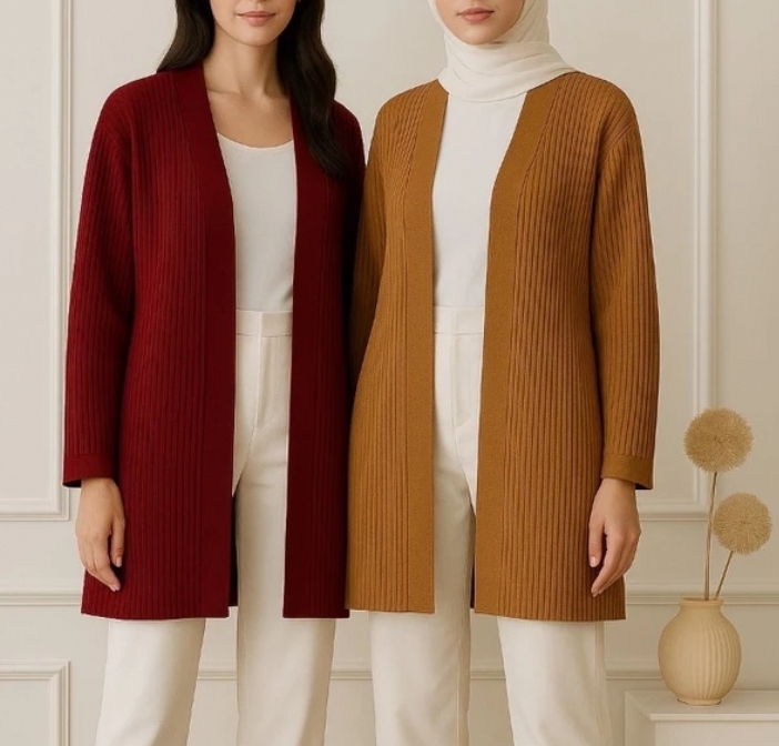 Dailyofprincess  Dailyofprincess Erry Cardigan Rajut Panjang