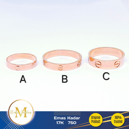  Modis Jewellery Mur Rosegold Emas 17k 750