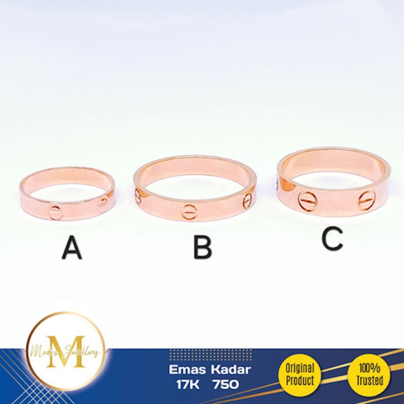 Modis Jewellery Mur Rosegold Emas 17k 750 2