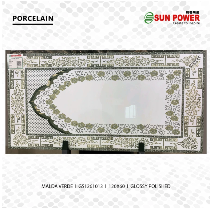 Sun Power Ceramics Sun Power Lantai Motif Sajadah Masjid Malda Series 