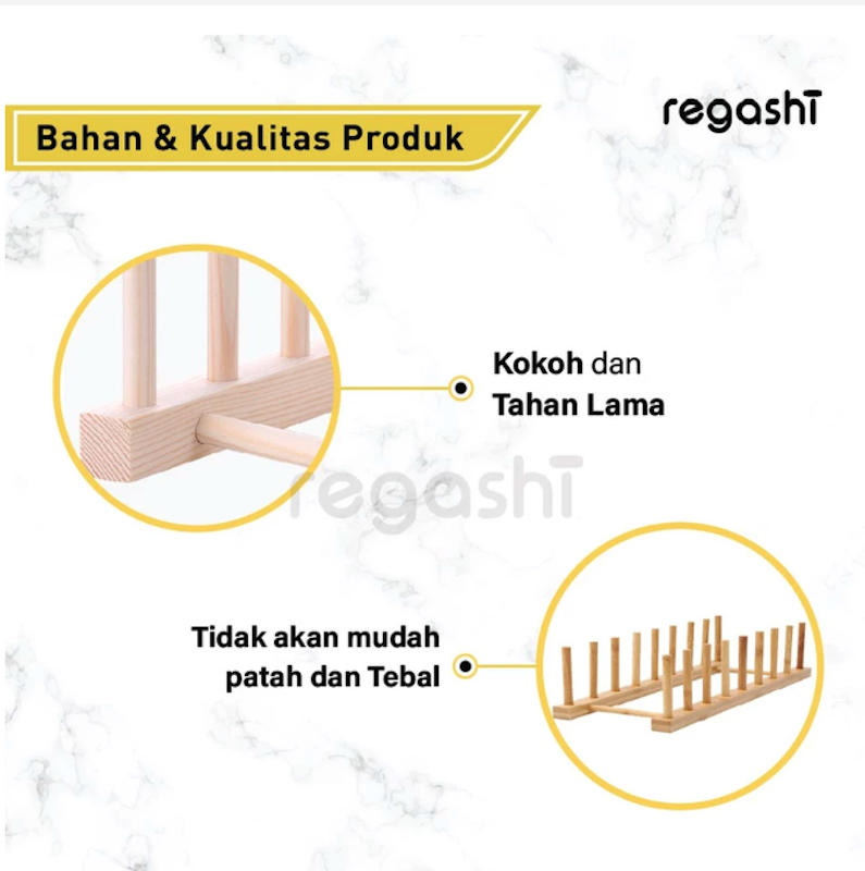 Regashi Wooden Dish Rack 5