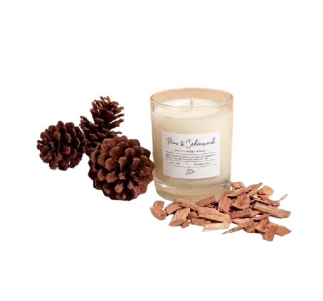 Scent & Light Small Scented Candle Pine & Cedarwood  1