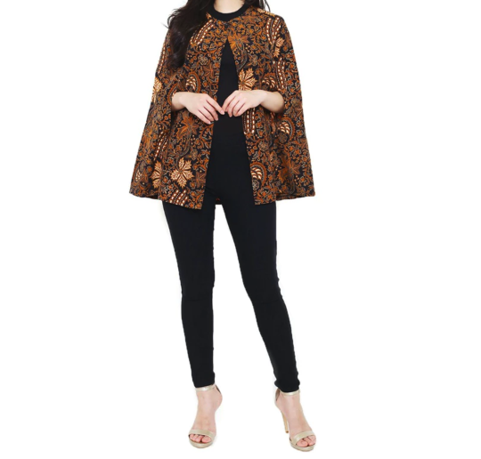  Flike Store Cape Blazer Batik Motif Dragem Katresnan