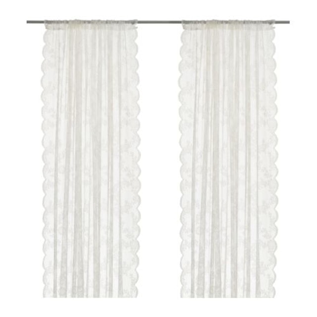 IKEA ALVINE Vitrase Putih Pudar