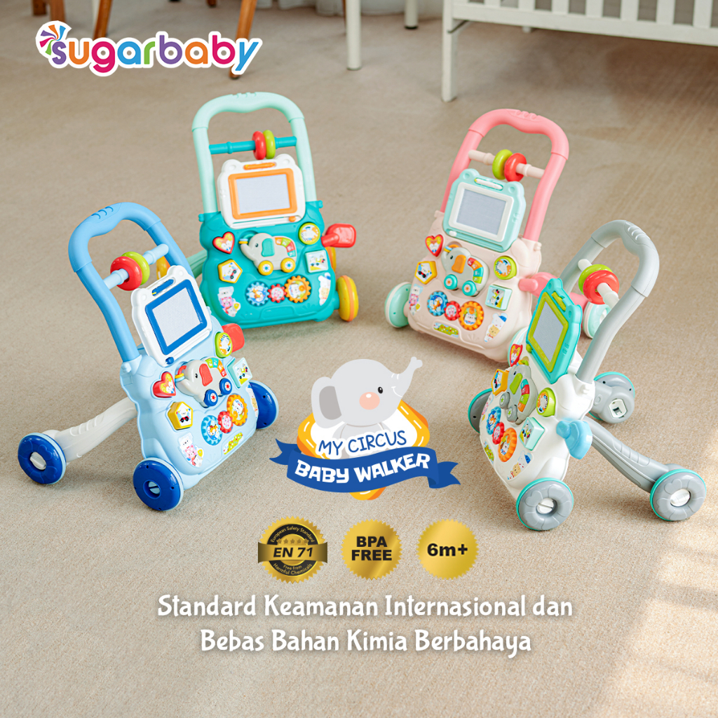 Kindalin Utama Internasional Sugar Baby My Circus Push Walker